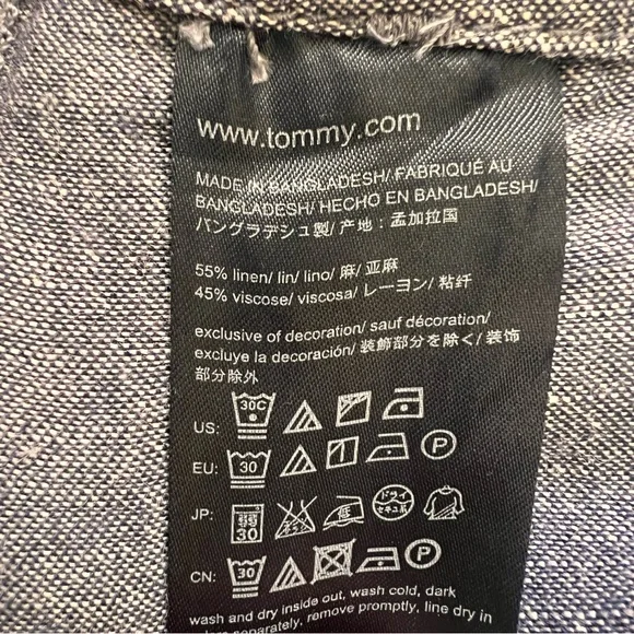 Tommy Hilfiger Wide Leg Linen Blend Pants - Picture 3 of 5